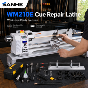 Máquina de reparación de tacos de billar: <span class=keywords><strong>un</strong></span> <span class=keywords><strong>torno</strong></span> especial para reparar, fijar puntas y enderezar tacos con doble mandril - Product Image 2