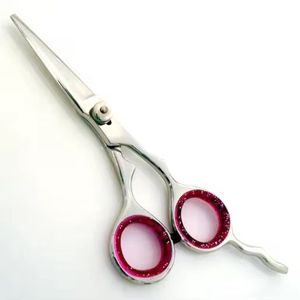 Professional Hair Scissors Stainless Steel Sharp Blade Right Handed <b>Long</b> <b>Handle</b> Red Accented Salon <b>Shears</b> 6.5 Inch - Product Image 5