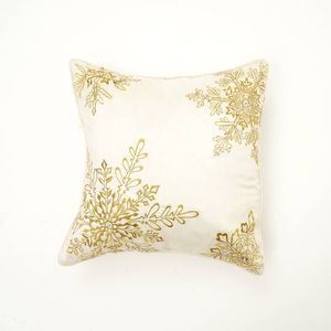Cuscino Decorativo 100% Poliestere Morbido ed Elegante 18X18" con Ricami e Decorazioni in Perline - Product Image 2