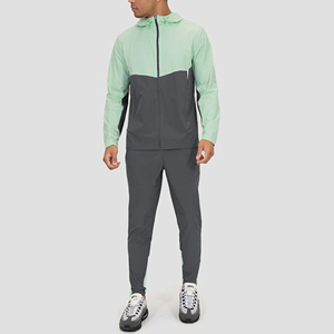 Ensemble de survêtement personnalisé avec logo, streetwear USA, coupe-vent européen, deux pièces, ensembles pour hommes, pantalon cargo, veste pour hommes - Product Image 1