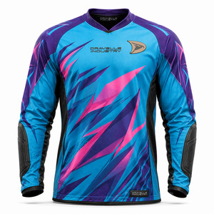 Maillot de paintball sublimé Aqua Violet, respirant, rembourré, manches longues, vêtements d'équipe, non toxique - Product Image 6
