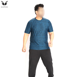 Camiseta Deportiva de Manga Corta para Hombre, Cuello Redondo, Secado Rápido, Color Azul, Corte Regular, Tejido de Punto, Ropa Deportiva, Nuevo Modelo de Buen Proveedor - Product Image 4