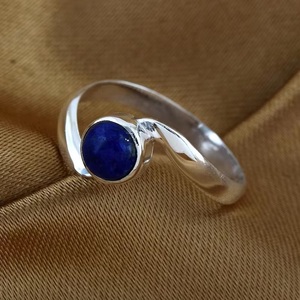 Bague Lapis Lazuli véritable de haute qualité en argent sterling 925 bague faite à la main cadeau de Saint Valentin prix d'usine fournisseurs en gros - Product Image 6