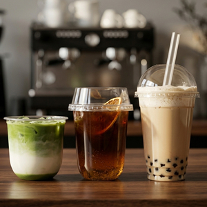 Gobelets à café jetables du Vietnam, transparents en PP PET, 12, 16, 22 oz, avec couvercle, pour boissons froides, thé glacé, boba, lait, café - Product Image 5