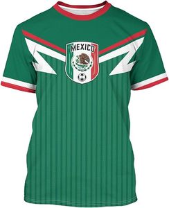 Maillot de football du Mexique pour homme, manches courtes, col rond, rayures vertes, 100% polyester respirant, vêtements pour adultes, coupe classique - Product Image 4