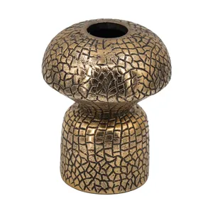 Contemporary Brass Tabletop Vase Handmade Decorative Accent for Living Room Home Interior Design Modern Metal Ornament - Product Image 4