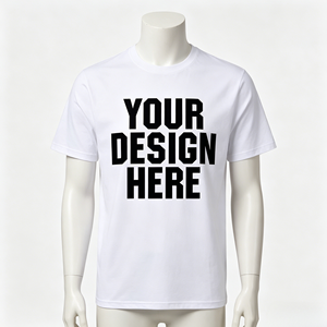 High Quality Blanks <b>Tshirts</b> 100% Cotton t Shirt with logo for Men Women Custom <b>White</b> Bulk Plain t Shirt Unisex Screen Print Tee - Product Image 1