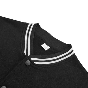 Ensemble de veste bomber décontractée en coton tricoté pour homme, couleur unie, tenue d'hiver, col montant, survêtement respirant, service OEM - Product Image 2