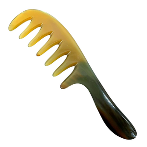 Peigne en corne de buffle pour cheveux bouclés, artisanat naturel de haute qualité avec manche, dernières nouveautés, idéal pour les cadeaux - Product Image 4