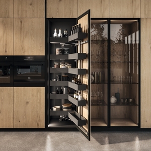 JY Project - Gabinetes de Cocina Modernos de Lujo Personalizados al por Mayor, Juego de Gabinetes de Cocina Modulares Estándar Americanos de MDF y Resina - Product Image 3
