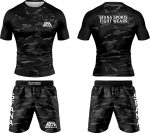 Premium Quality Men No Gi Set Compression Rashguard Shorts Quick Dry MMA BJJ Training <b>Athletic</b> Wear Gear Set - Product Image 5
