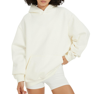 Women Custom Front <b>Oversize</b> <b>Hoodie</b> Decorative <b>Stitching</b> 100% Cotton Fleece Eco-Friendly Windproof Comfortable Relaxed Fit - Product Image 1