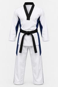 Uniforme de Judo Blanco Unisex OEM en Oferta, Detalles en Azul Marino, Corte Regular, Ropa de Artes Marciales para Adultos, 100% Algodón, Secado Rápido, Duradero - Product Image 4
