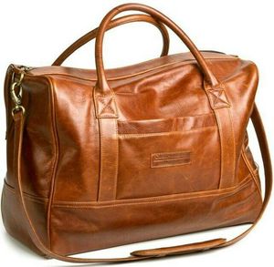 New Arrival Luxury leather Duffle Bag Adjustable <b>Strap</b> Zipper Closure Large Capacity Multi-Function for Travel Daily - Product Image 5