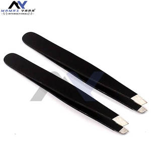 Pinzas de Precisión de Acero Inoxidable para Vello Encarnado, 2 Piezas, Negras, Micro Grip, Diseño Innovador, para Extensión de Pestañas - Product Image 2