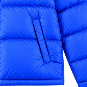 Veste d'hiver matelassée à capuche pour homme en toile résistante à l'eau avec logo personnalisé sur le devant, manteau décontracté chaud pour l'extérieur à col montant - Product Image 5