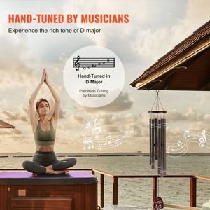 Campane a Vento Profonde da 42 Pollici, Grandi e Uniche per Memoriali e Anniversari, Ornamenti da Giardino Esterni con 6 Tubi - Product Image 5