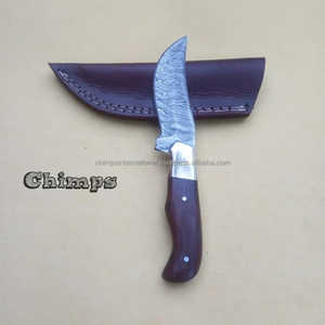 Cuchillo de Hoja Fija para Caza y Camping al Aire Libre, Acero de Damasco, Mango de Madera, Hoja de Cambio Rápido, Cuchillos OEM de Grado Industrial - Product Image 5