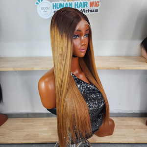 Ombre Transparent Lace Front <b>Wigs</b> 100% Unprocessed Virgin Vietnamese Straight Human 13x4 Lace <b>Frontal</b> <b>Wig</b> Pre-Plucked Braiding - Product Image 3