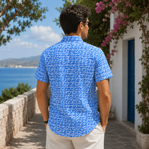 Venta al por Mayor de Nuevas Blusas Hawaianas de Verano para Hombre, Camisas con Estampado Playero de Secado Rápido, Tops de Manga Corta para Hombre - Product Image 3