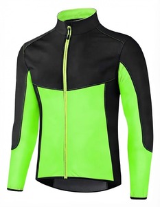<b>Men</b> <b>Thermal</b> Long Sleeve Cycling Jersey with Full Front Zipper Breathable Mesh Sleeves and Performance Riding Fit - Product Image 1