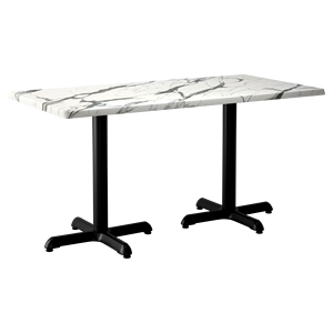 Table <span class=keywords><strong>de</strong></span> bistrot carrée avec plateau en <span class=keywords><strong>marbre</strong></span> et base en métal noir, table <span class=keywords><strong>de</strong></span> salle à manger moderne pour café et restaurant, mobilier commercial - Product Image 6