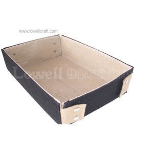 Rectangular Hemp Storage <b>Basket</b> Eco-Friendly Luxury Design Multi-Purpose Neatening Box <b>Stackable</b> Zipper Closure Soft Handle - Product Image 4
