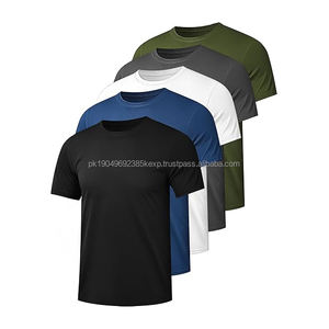 T-shirt de sport en maille décontracté pour homme, polyester de haute qualité, logo personnalisé, t-shirt pour homme - Product Image 5