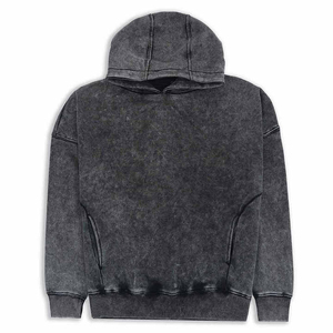 Survêtement décontracté pour homme à capuche, tendance, personnalisé, effet délavé, 100 % coton léger - Product Image 2