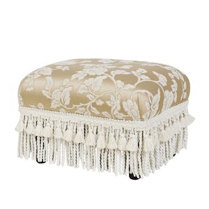 Fiona Accent Reposapiés Otomano Champagne Beige Floral Jacquard Taburetes elegantes y otomanos - Product Image 2