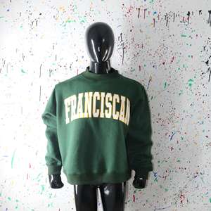 Sudadera FRANCISCAN DARK HUNTER con cuello alto, 100% color crema, con apliques bordados, cuello ancho, CLUSH SPORTS - Product Image 5