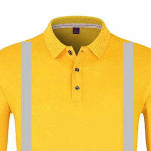 Men's Workwear Two Tone Bike Patrol T-Shirt with Pen Zipper Pocket Reflective Stripes Safety Security Guard Uniform Polo Shirts - Product Image 2