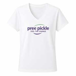 Women V Neck custom Pickleball Performance T Shirt OEM ODM Breathable Moisture Wicking Athletic performance Tee - Product Image 1