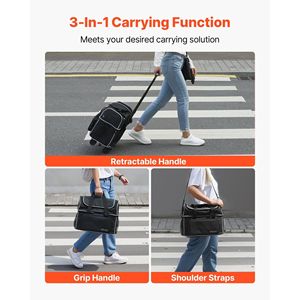 Bolsa para 2 Bolas de Boliche con Ruedas y Compartimento Separado para Zapatos hasta Talla 16 de EE. UU. - Product Image 6