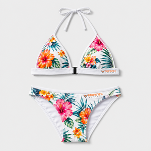 Traje de Baño de Mujer Transpirable con Contraste de Color, Top Personalizado, Bordado, Sólido, de Moda, Venta al por Mayor - Product Image 1
