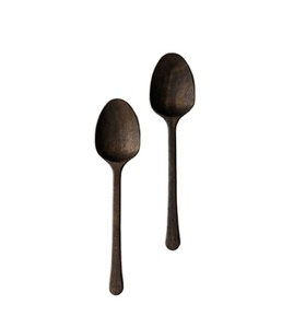Ensemble de cuillères en bois naturel de qualité supérieure avec un design simple et élégant et une texture solide, adapté aux hôtels et aux foyers pour servir des plats indiens - Product Image 1