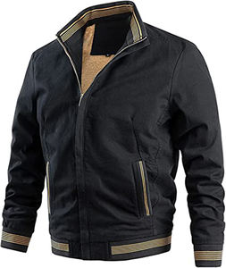 Chaqueta de bombardero de invierno para hombre de gran tamaño, chaquetas de bombardero de Color sólido para hombre, chaqueta de bombardero para hombre - Product Image 1