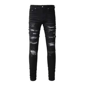 Custom Trending Design Best Quality Two Piece Pant Set Denim <b>Jackets</b> <b>Straight</b> Jeans Trousers Solid Breathable Summer Men - Product Image 1