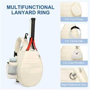 Bolsa de Tenis Unisex Personalizada para Exteriores – Mochila de Poliéster con Compartimento para Zapatos - Product Image 4