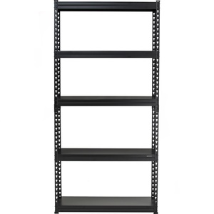 Étagère de rangement minimaliste en acier, sans boulons, avec rivets, finition thermolaquée, pour la maison, le bureau ou le garage - Product Image 5