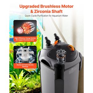 Potente Filtro a Canister a 3 Stadi da 224.5GPH con Pompa Silenziosa, Macchina Esterna per la Pulizia e la Circolazione dell'Acqua dell'Acquario - Product Image 5