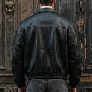 Chaqueta Formal de Cuero para Hombre ROCKRUSH INDUSTRY, Primavera, Lana, Poliéster/Algodón, Ecológica, Transpirable, Resistente al Viento, Cierre de Cremallera - Product Image 3