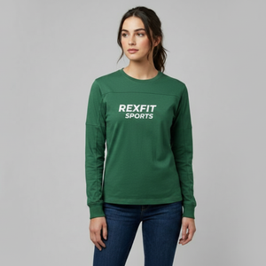 Camiseta de Manga Larga Personalizada con Estampado Digital, Hombros Caídos, Cuello Redondo, para Mujer, Ropa de Verano, Servicio OEM - Product Image 1