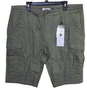 Shorts cargo en toile tricotée de haute qualité, couleur unie attrayante, design tendance, personnalisés pour hommes, 100% coton, ODM - Product Image 3