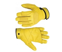 Guantes de rescate de cuero de cabra para cuerda rápida, guantes tácticos con pantalla táctil
