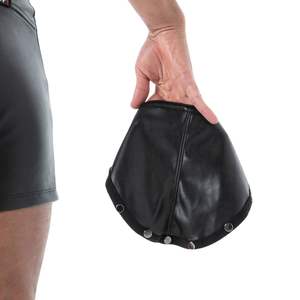 Pantalones Cortos Kinky Sin Espalda Estilo Cuero Negro para Hombre, Ropa de Club Fetichista, Ajuste Delgado, Sexy para Fiesta Nocturna - Product Image 5