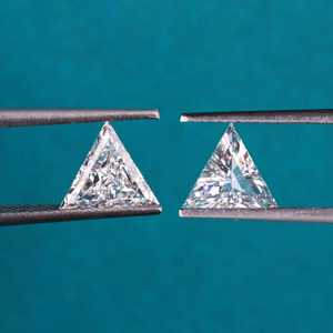 Diamant CVD de laboratoire taillé en triangle scintillant, de 1,00 à 3,00 carats, poli à la main en Inde pour la fabrication de bijoux, bagues et boucles d'oreilles - Product Image 5