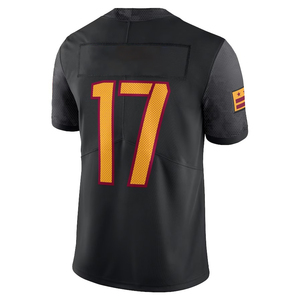 Camiseta de Fútbol Americano Personalizada para Hombre, 100% Poliéster, Transpirable, para Entrenamiento Deportivo, Uniforme de Equipo con Transferencia Térmica, OEM - Product Image 4