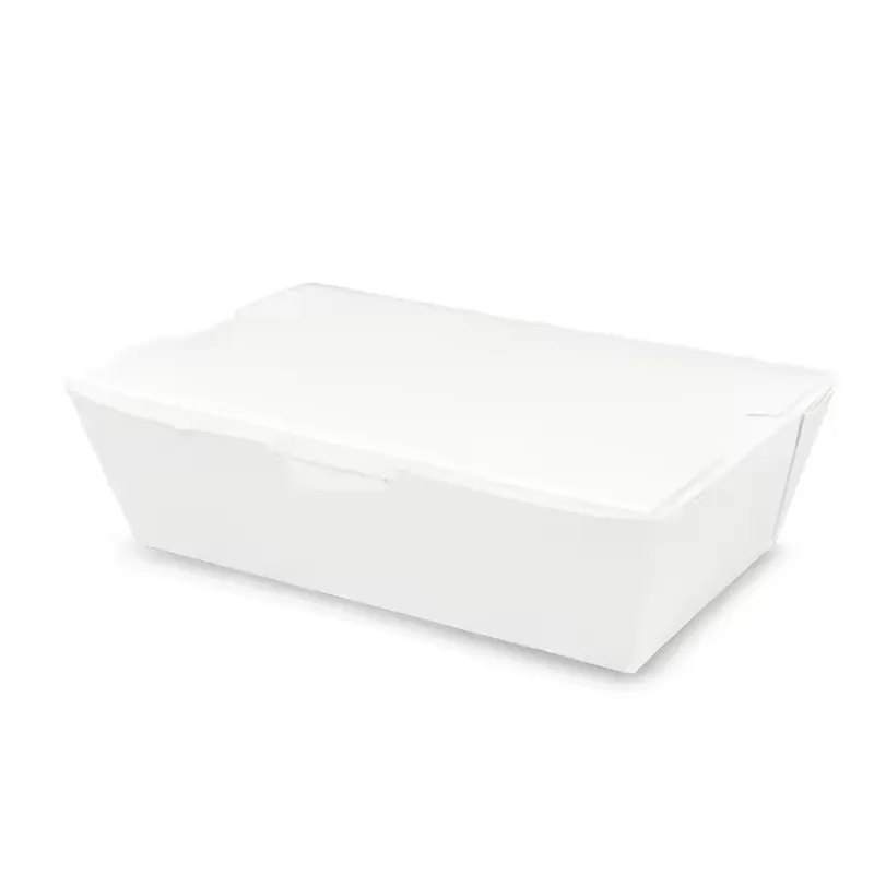 Restoranlar ve kafeler için özelleştirilebilir yemek kabı S beyaz yağlı kağıt gıda ambalajı