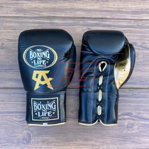 Guantes de Boxeo Personalizados No Boxing No Life, para Entrenamiento y Sparring, con Cierre de Gancho y Bucle, Absorción de Humedad, Cuero Vacuno, OEM/ODM, Venta al Por Mayor - Product Image 2